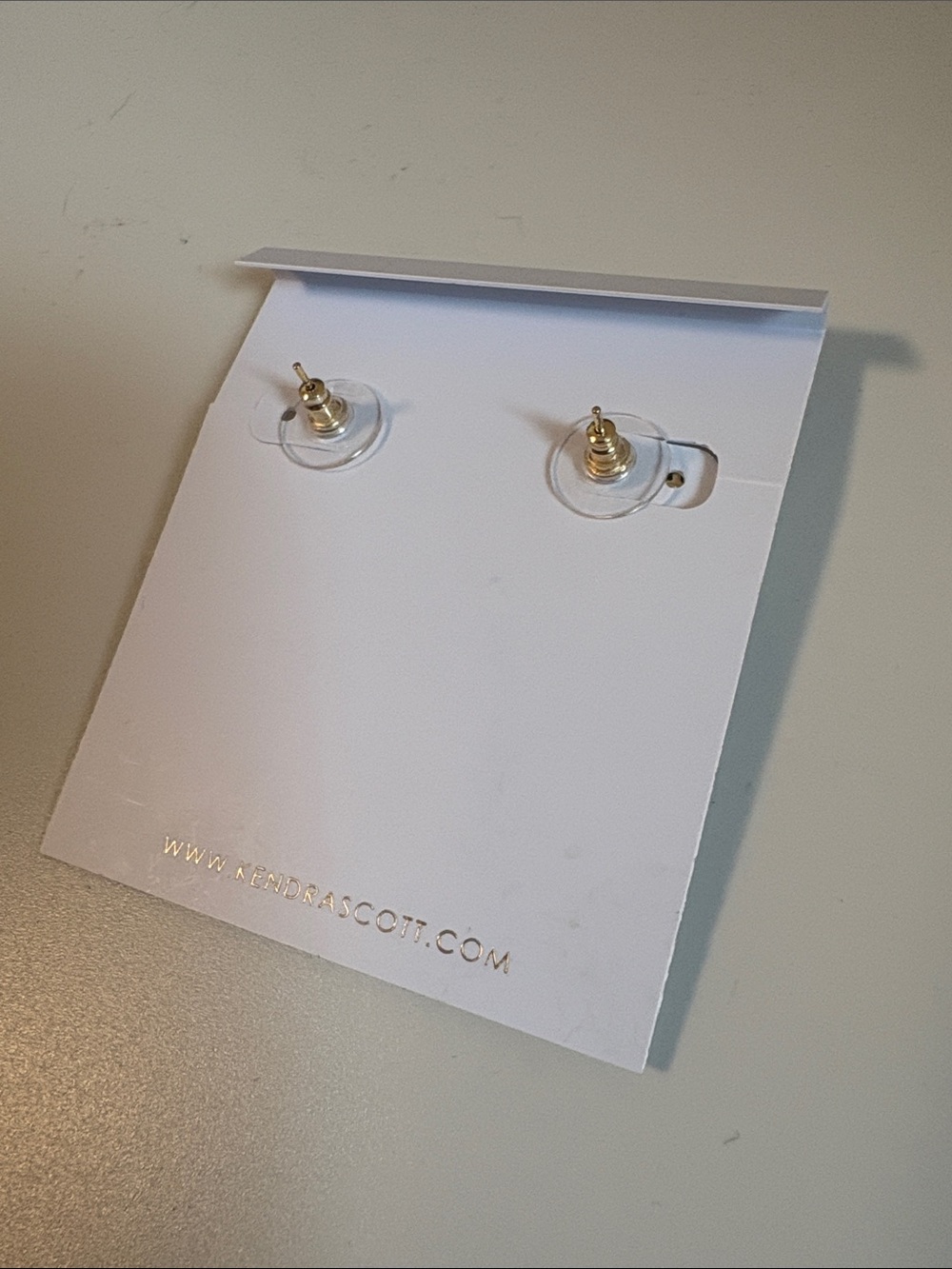 NWOT [Kendra Scott] Blair Bow Stud Sparkle Earrings, Gold/Emerald (Green) Drusy - Picture 9 of 9
